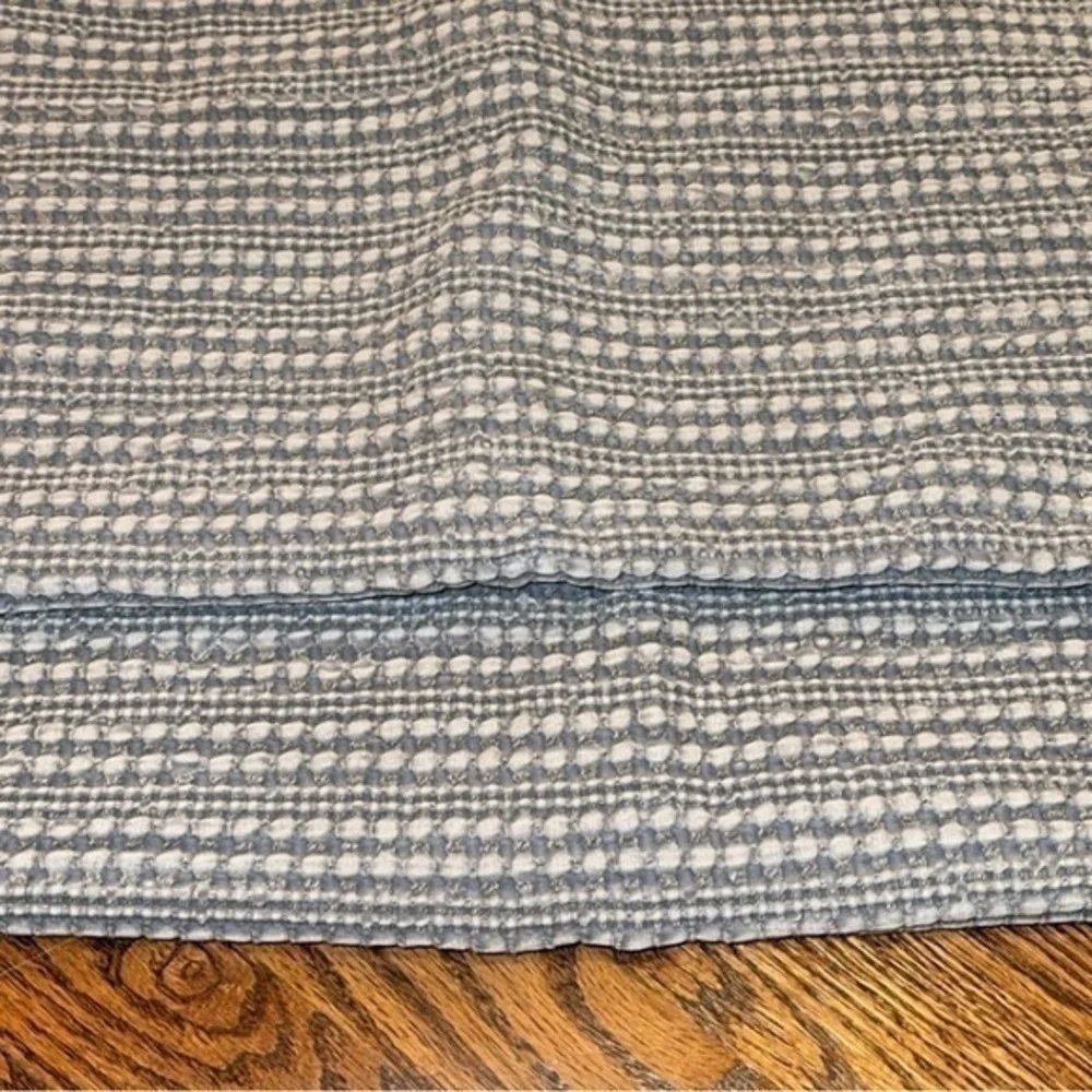 2 x Pottery Barn‎ Honeycomb Textured Grey Euro Pillow Covers 26 x 26